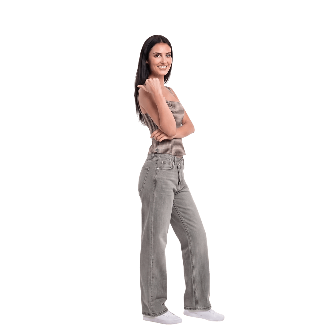 Jeans Incrocio Grigio